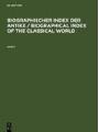 9783110954418 - Hilmar Schmuck: Biographischer Index der Antike / Biographical Index of the Classical World