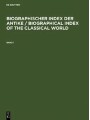 9783598339967 - Biographischer Index der Antike | De Gruyter | Reprint 2012 | 2000