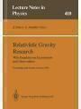 9783662138960 - Relativistic Gravity Research: With Emphasis on Experiments and Observations